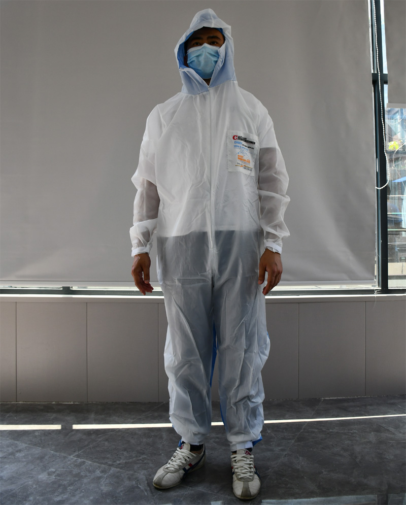 painter's coveralls red：Classification of protective clothing grade by bacterial filtration tester